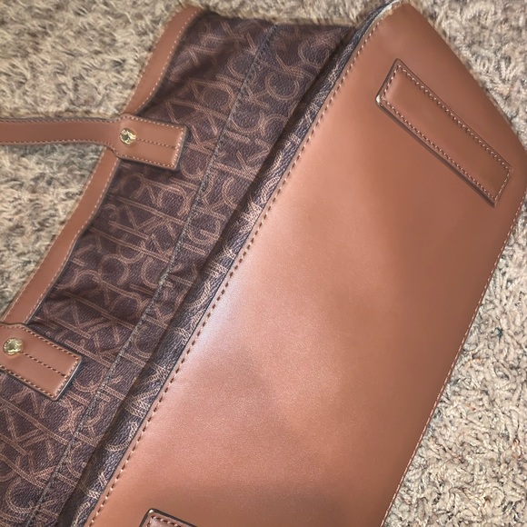 Calvin Klein Brown Monogrammed Purse - Picture 3 of 4
